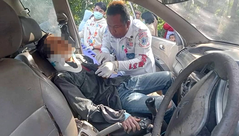 ด่วน! กระทิงป่าทับลานขวิด อส.ชุดผลักดันช้าง ขณะขี่ จยย.ลาดตระเวน สาหัส