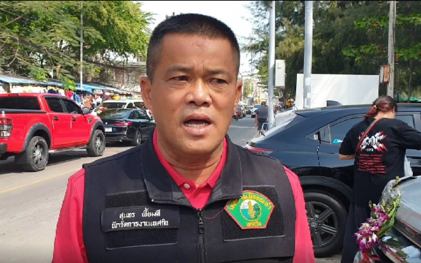 นายสุนทร เจี๊ยมดี หัวหน้าเทศกิจเทศบาลเมืองชะอำ