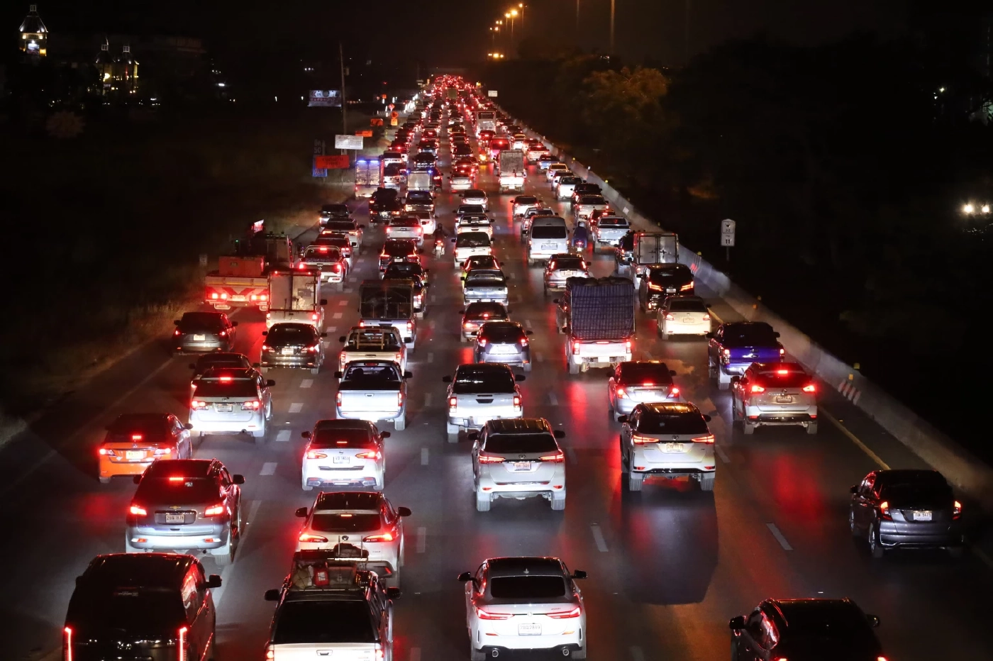 สภาพการจราจรถนนสายเอเชียขาเข้ากทม.