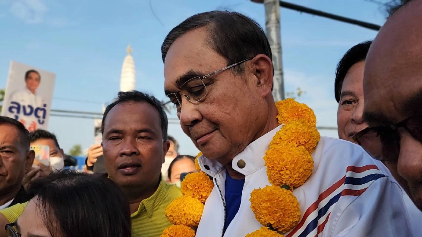 พล.อ.ประยุทธ์  จันทร์โอชา  นายกรัฐมนตรี สังกัดพรรครวมไทยสร้างชาติ ลงพื้นที่หาเสียงจ.ชุมพร เมื่อวันที่ 27 ม.ค.66