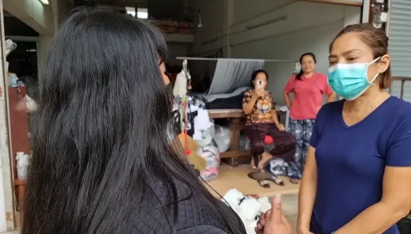 น.ส.ตุ๊ก อายุ 33 ปี ชาวบ้านฝั่งตรงข้ามที่เห็นเหตุการณ์
