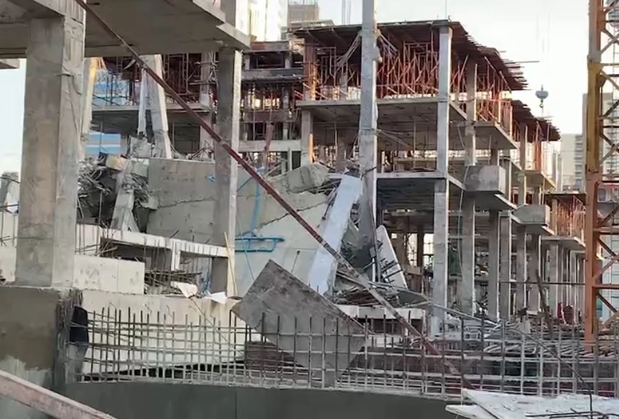 ผบช.น. รุดตรวจสอบเหตุคานอาคารก่อสร้างพังถล่ม เสนอ สนง.เขต สั่งปิดพื้นที่