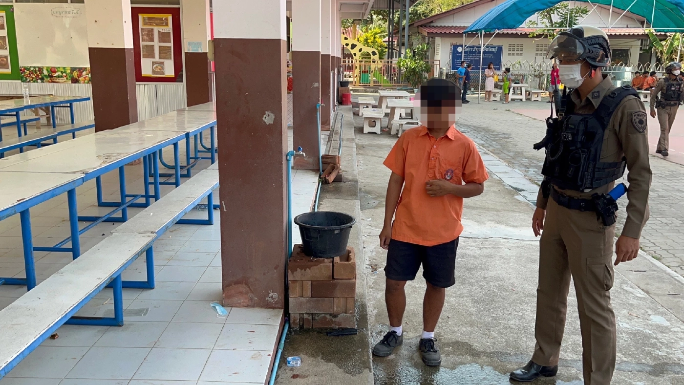 นายณัฐพล หรือ บอย อายุ 16 ปี ผู้ก่อเหตุ