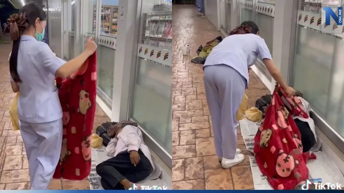 พยาบาลสาวลงเวร เจอคุณตานอนหนาว ตัดสินใจช่วยเหลือ ทั้งๆ ที่ตัวเองก็ชักหน้าไม่ถึงหลัง
