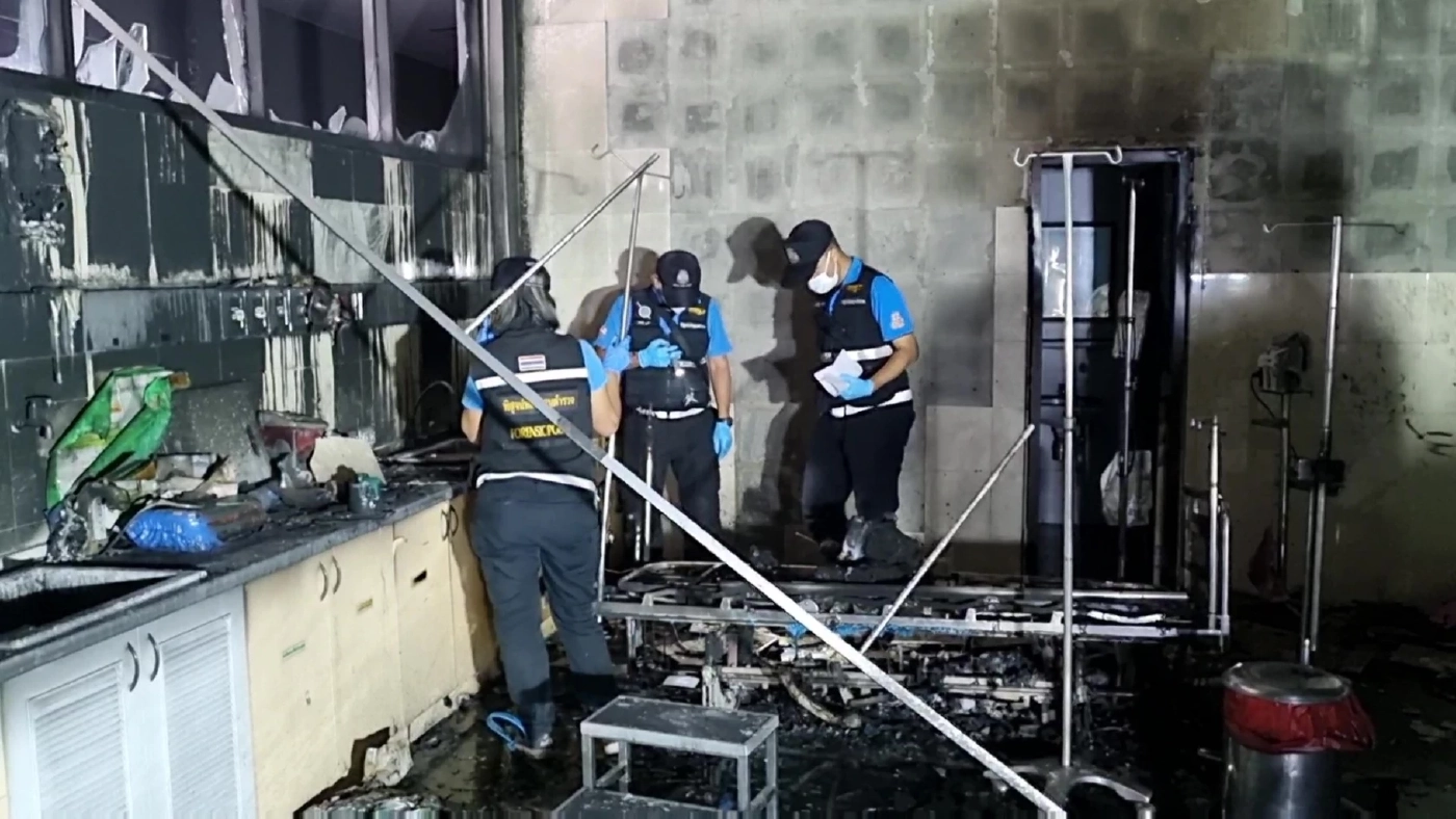 พฐ. เร่งตรวจสอบหาสาเหตุ ไฟไหม้ห้องฉุกเฉิน โรงพยาบาลดำเนินสะดวก