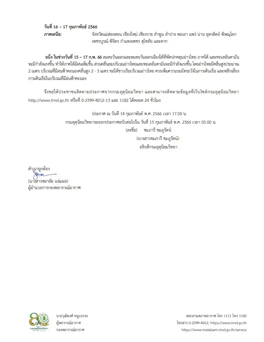 กรมอุตุฯ เตือน ประเทศไทยตอนบน รับมืออากาศร้อน ระวังพายุฝนฟ้าคะนอง ลมกระโชกแรง