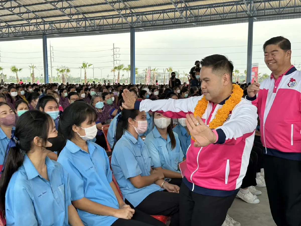 "ชาติไทยพัฒนา" เปิดปราศรัย อ้อนชาวอู่ทอง ขอ"วราวุธ"นั่งนายกฯต่อจากบรรหาร