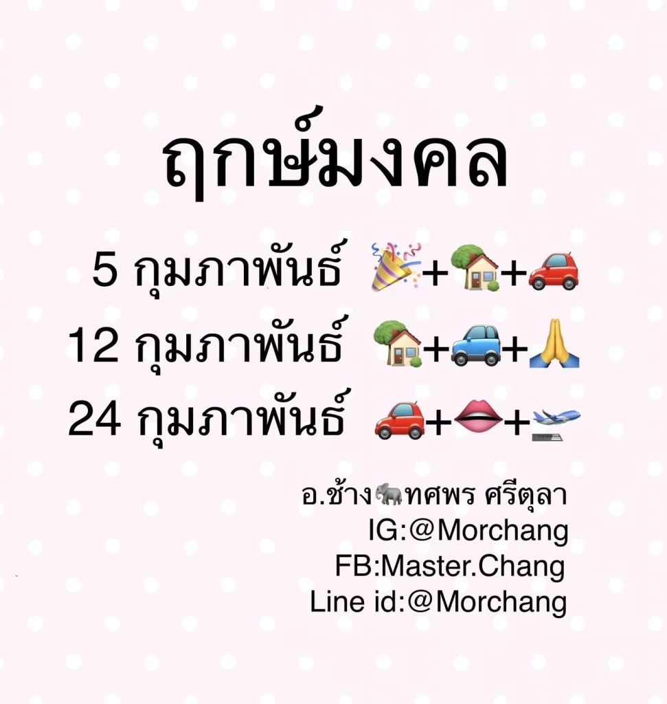 “หมอช้าง” เปิดฤกษ์มงคล เดือนกุมภาพันธ์ 2566 สุดปังสุดเฮง เช็กที่นี่  