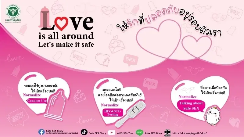 สธ.ชูแคมเปญ “Love is All Around" รับวาเลนไทน์ หลังพบเยาวชนติดเชื้อเอชไอวีสูงขึ้น
