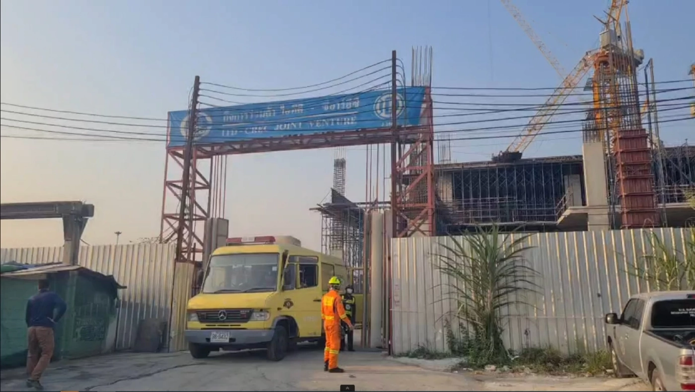 เครนถล่มไซต์งาน “สตง.ใหม่” คนงานดับ 1 เจ็บ 3