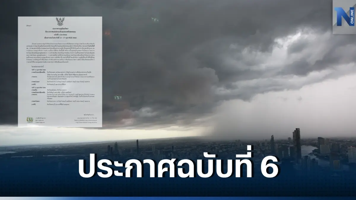 กรมอุตุฯ เตือน ประเทศไทยตอนบน รับมืออากาศร้อน ระวังพายุฝนฟ้าคะนอง ลมกระโชกแรง