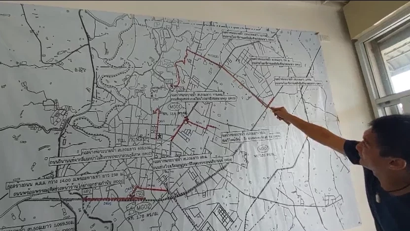 ชาวบ้านโวยโครงการกันน้ำท่วมกาฬสินธุ์ 148 ล. ล่าช้า หมดสัญญา 2 ปี ยังไม่เสร็จ