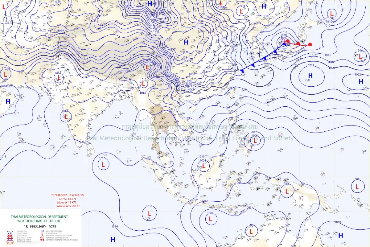 กรมอุตุฯ เตือนพรุ่งนี้เหนือ - อีสาน อุณหภูมิลด ไม่มีพื้นที่เสี่ยงฝนตกหนัก