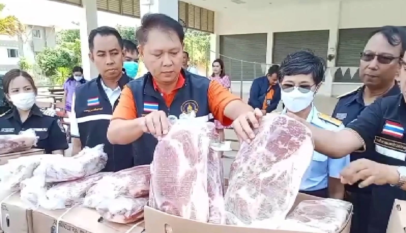"ศุลกากรภาค 4"  จับหมูเถื่อน ลอบผ่านด่านสะเดา ล็อตใหญ่  30 ตัน ! (มีคลิป)