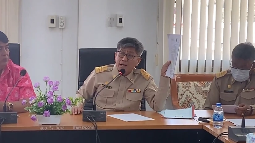 นายสาโรจน์ ศรีหร่าย นายก อบต.เทวราช 