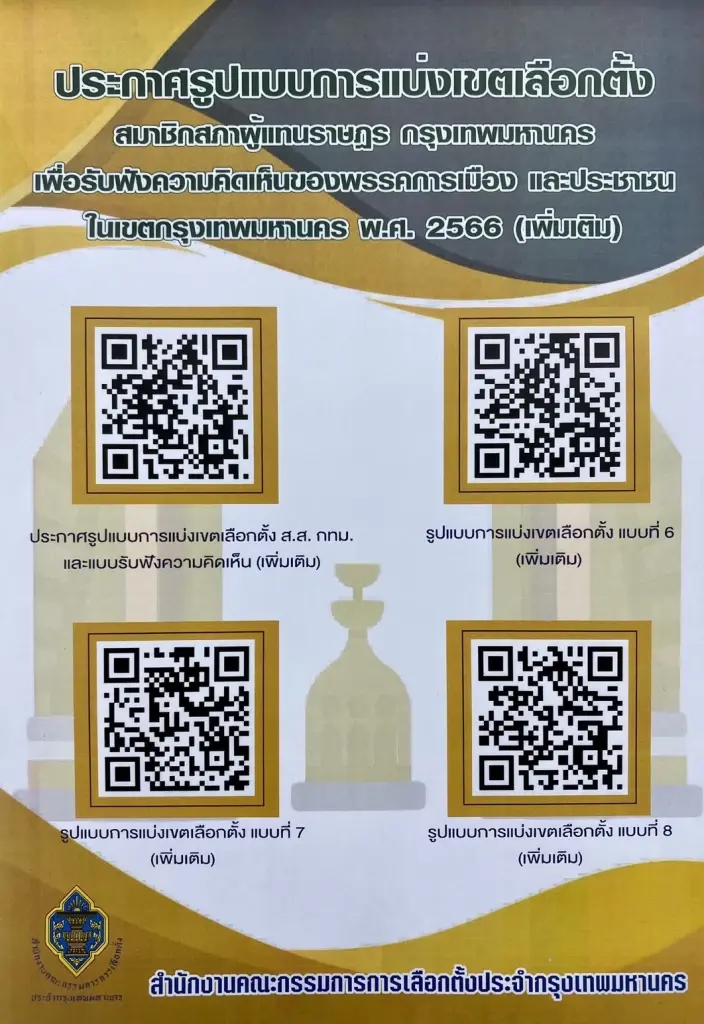 "กกต.กทม." ชงแบ่งเขตเลือกตั้งเพิ่ม 3 รูปแบบ รวมเป็น 8 รูปแบบ