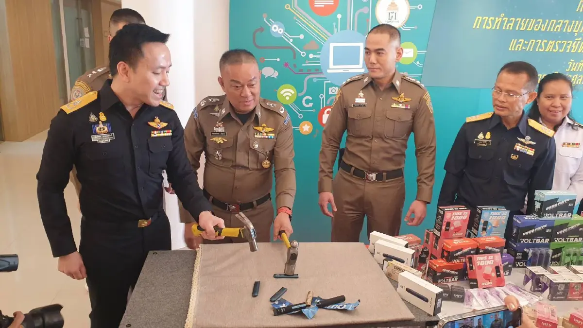 กรมศุลกากร กวาดล้างบุหรี่ไฟฟ้า ยึดของกลาง 72 ล้าน เตรียมทำลายพรุ่งนี้