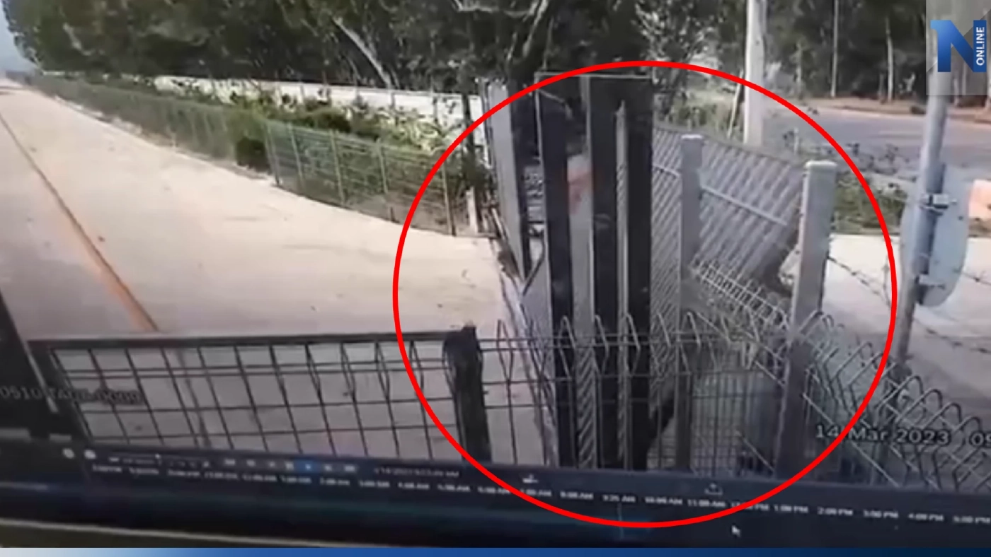 สยอง! ประตูเหล็กโรงงานดังระดับมหาชน ล้มทับ รปภ. ดับ 1 สาหัส 1 (มีคลิป)