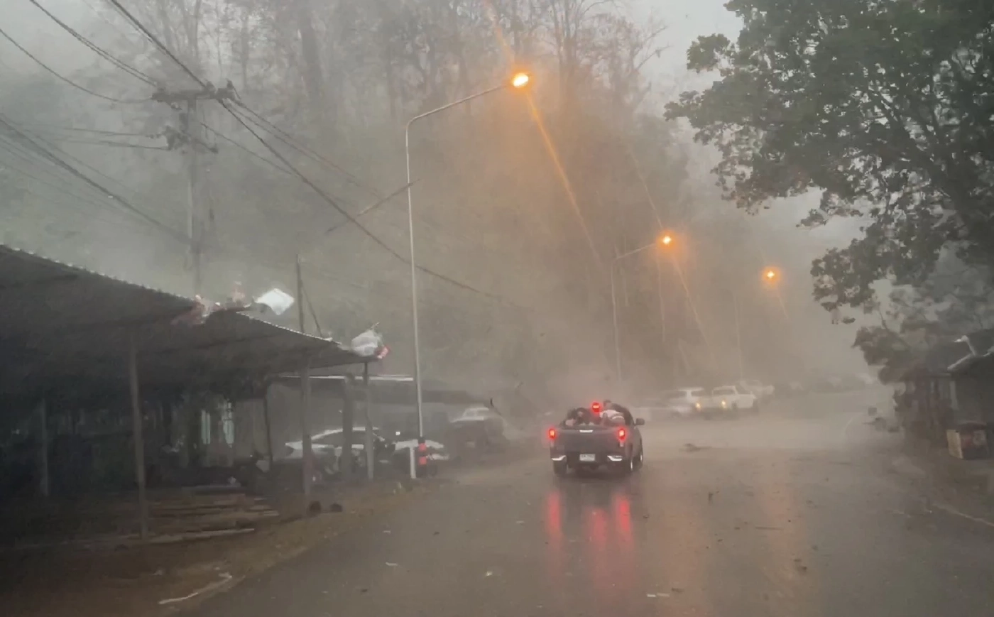 เชียงใหม่อ่วมซ้ำสอง พายุลูกเห็บถล่ม อำเภอแม่วาง