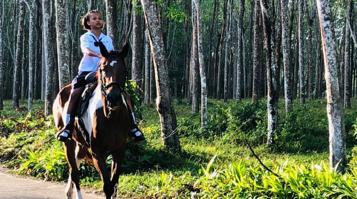 ฮือฮา! นักเรียนหญิง ป.4 ขี่ม้าไปโรงเรียน ชาวบ้านแห่ชม ความสามารถเกินตัว