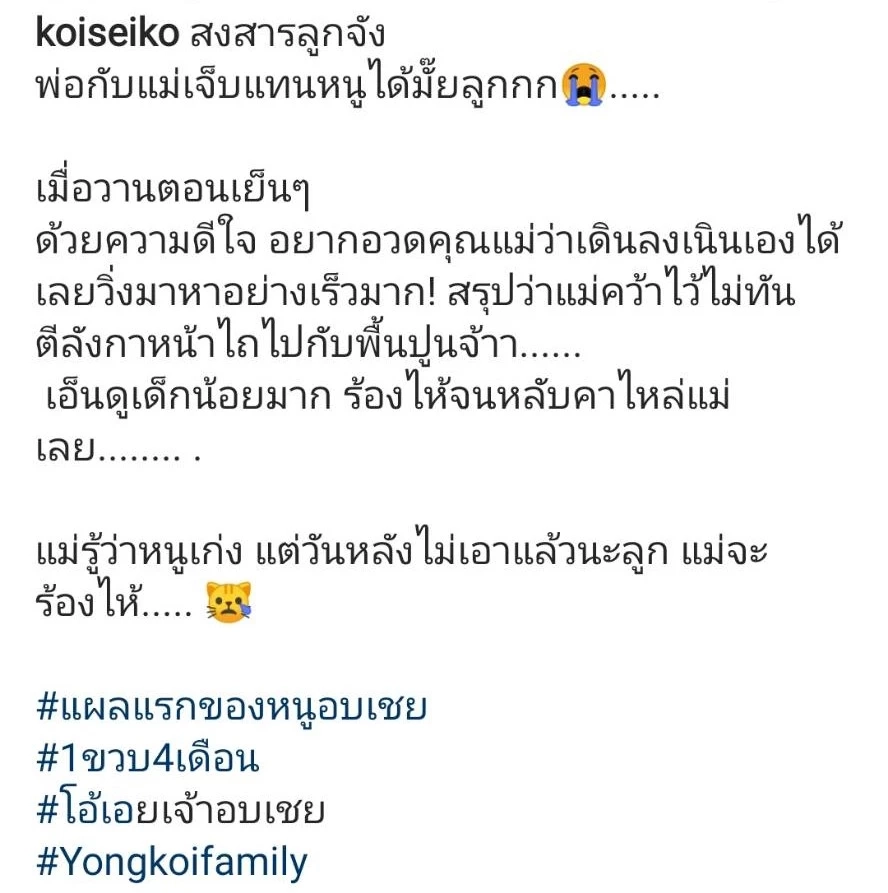 ก้อย โย่ง หัวใจสลาย เจ็บแทนลูกสาว น้องอบเชย