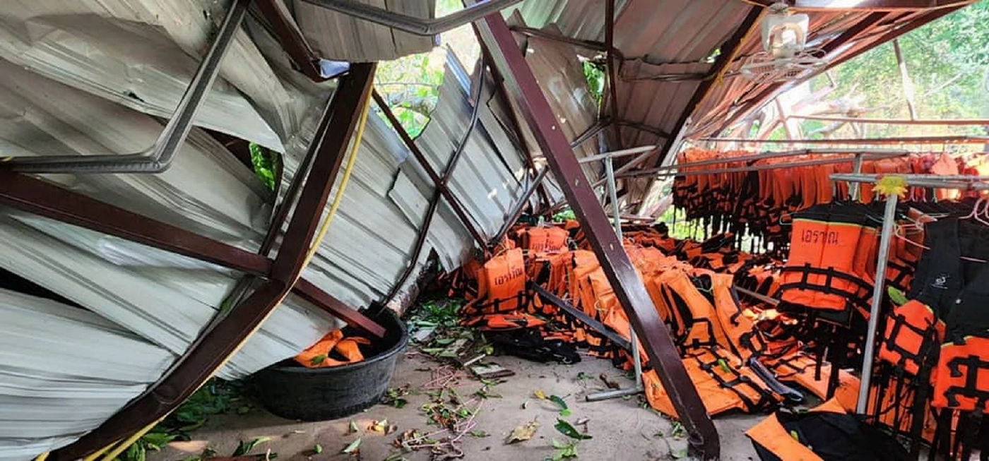 ประกาศปิด "อช.เอราวัณ" หลังพายุฤดูร้อน พัดถล่มเสียหายยับ