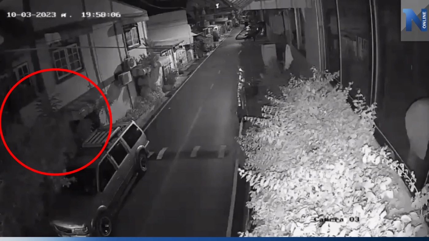 ภาพพฤติกรรมของคนร้ายขณะหลบหนีหลังก่อเหตุ