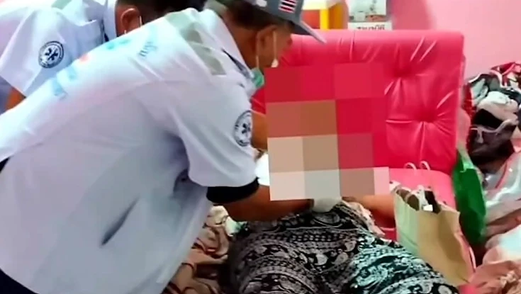 ภาพผู้เสียชีวิตขณะเกิดเหตุ