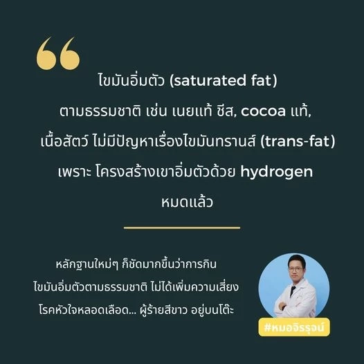 รู้จักกรดไขมันอิ่มตัว จำเป็นต่อร่างกายหรือไม่ อ่านสาระข้อมูลดีๆ ได้ที่นี่