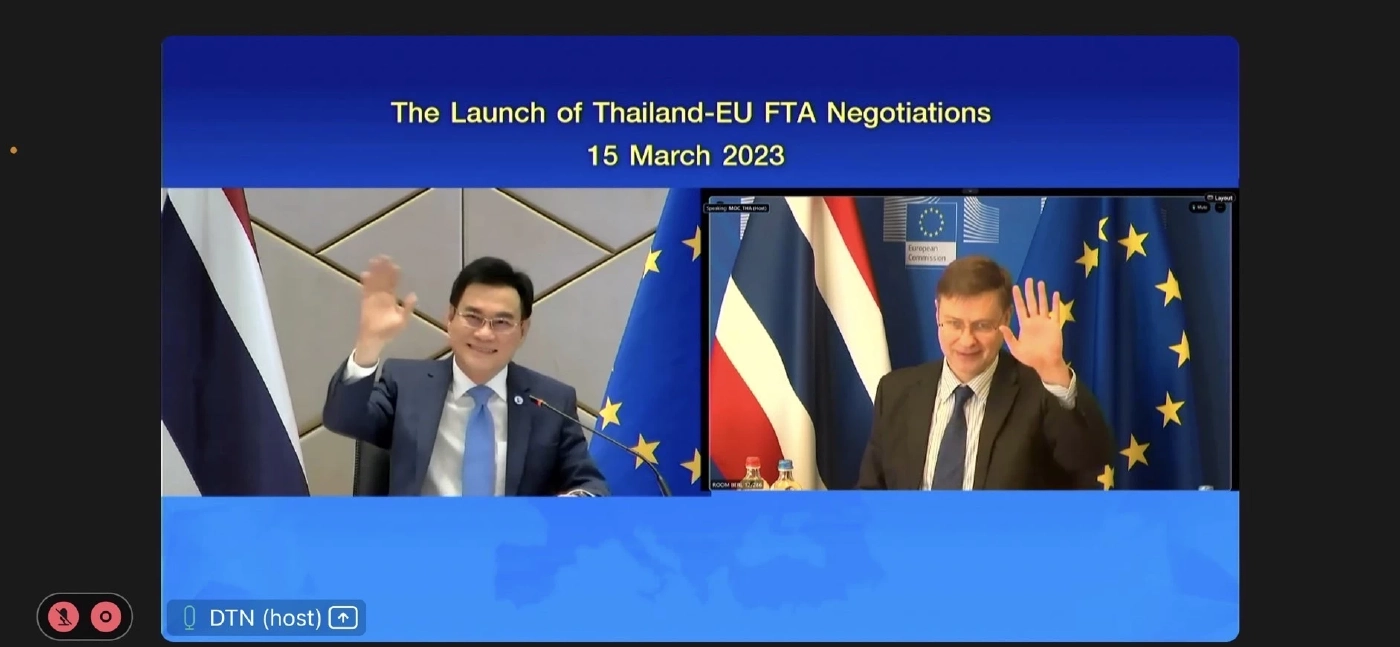ไทยประกาศเริ่มต้น FTA ไทย-อียู เป็นทางการ ตั้งเป้าแล้วเสร็จภายใน 2 ปี