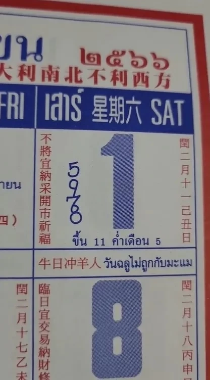 รีบเลย เลขเด็ดปฏิทินจีน งวดนี้มาไว มาเต็มคาราเบล ชอบใบไหน ลุ้นหวยงวด1/4/66 