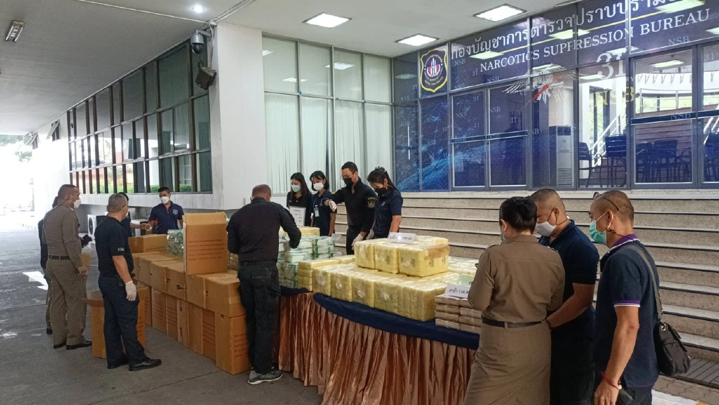 บช.ปส.จับเครือข่ายยาเสพติด ยึดไอซ์ 1 ตัน ยาบ้า 5.7 ล้านเม็ด