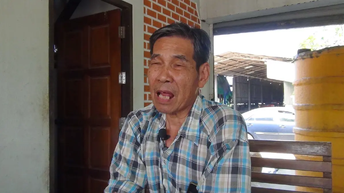 นายบุญสม ศรีศิริโชคชัย อายุ 74 ปี อดีตเกษตรกรผู้ประกอบอาชีพเลี้ยงหมู จ.ฉะเชิงเทรา 