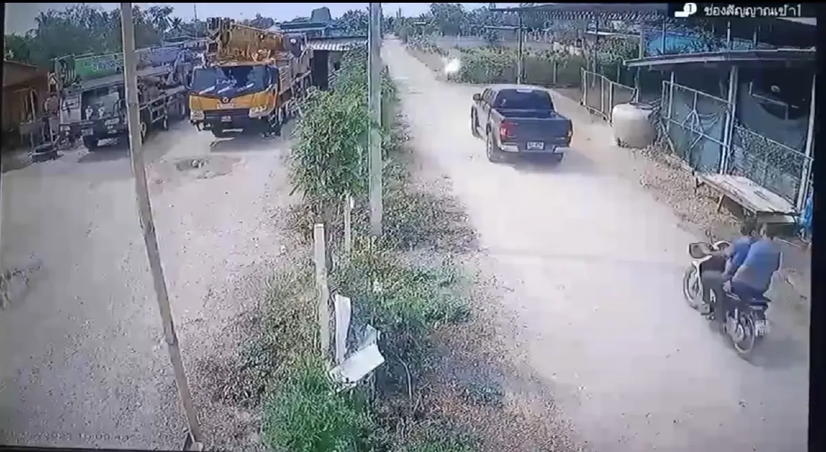 วงจรปิดจับภาพคนร้ายขณะขับกระบะหนี