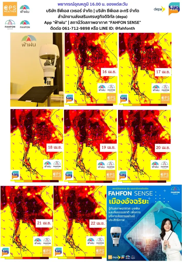 เตรียมรับมือ! พยากรณ์อากาศ 7 วันข้างหน้า เกือบทั่วไทยอาจทะลุ 40 °C