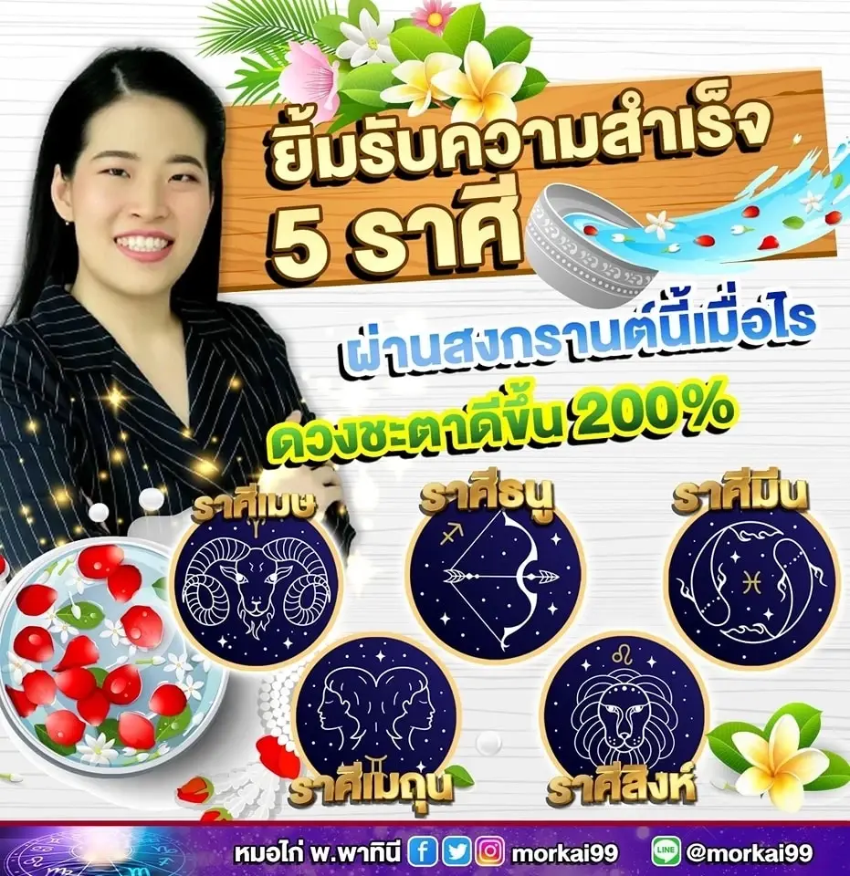หมอไก่ เผยดวง 5 ราศี ยิ้มรับความสำเร็จ ผ่านสงกรานต์ 2566 ดวงเฮง ปังสมใจหมาย