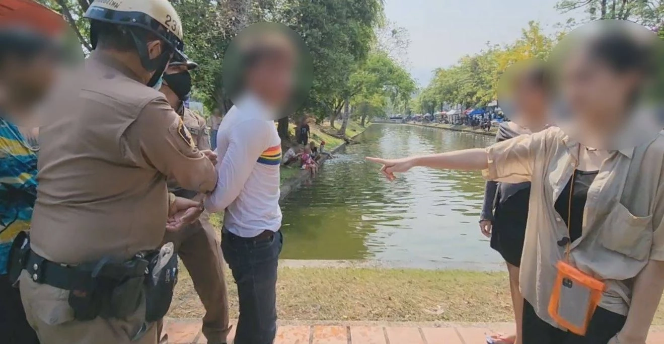 ตร.เชียงใหม่ รวบทันควัน 2 ไทใหญ่ จับก้นสาววัยรุ่นเที่ยวเล่นน้ำสงกรานต์