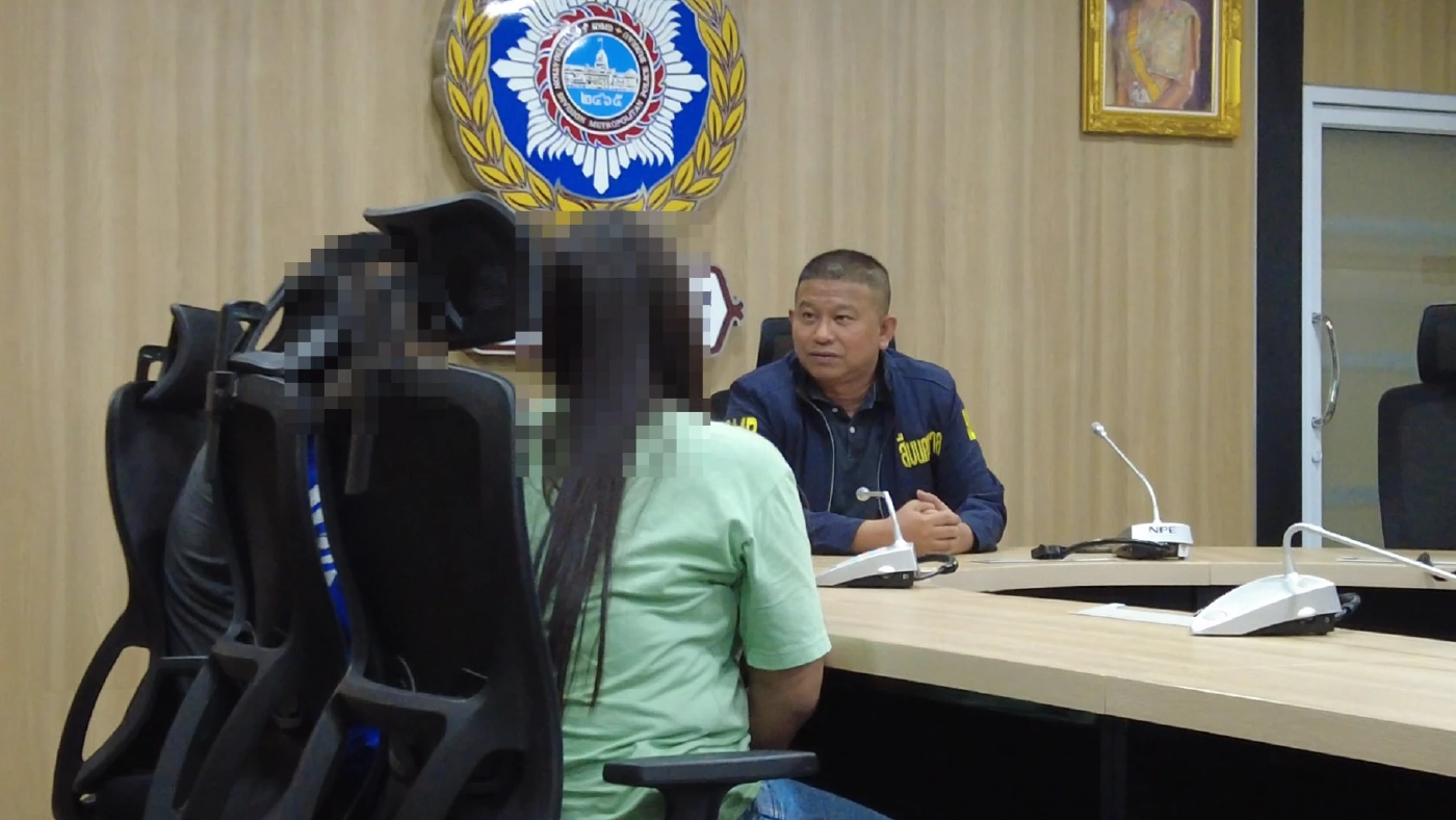 ผู้เสียหายให้ปากคำตำรวจ