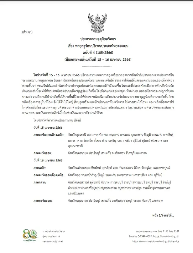 อุตุฯ เตือนคนไทยเล่นสงกรานต์ระวังสุขภาพ วันนี้ประเทศไทยอากาศร้อนจัด