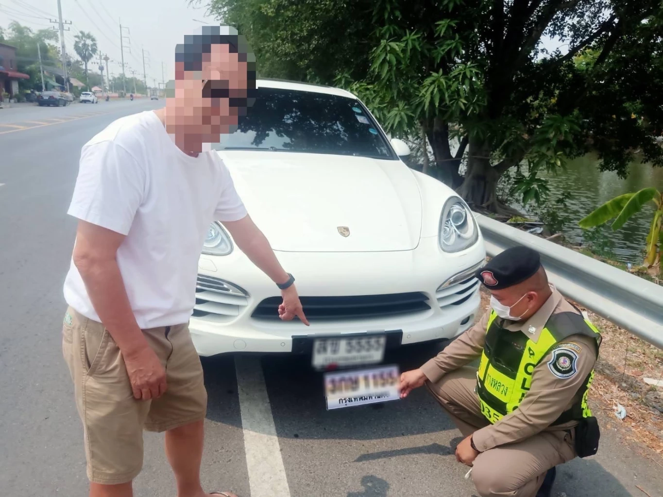 ตร.ทางหลวงจับหนุ่มใหญ่ซิ่งปอร์เช่ สวมทะเบียนปลอมผ่าน M-Flow 22 ครั้ง