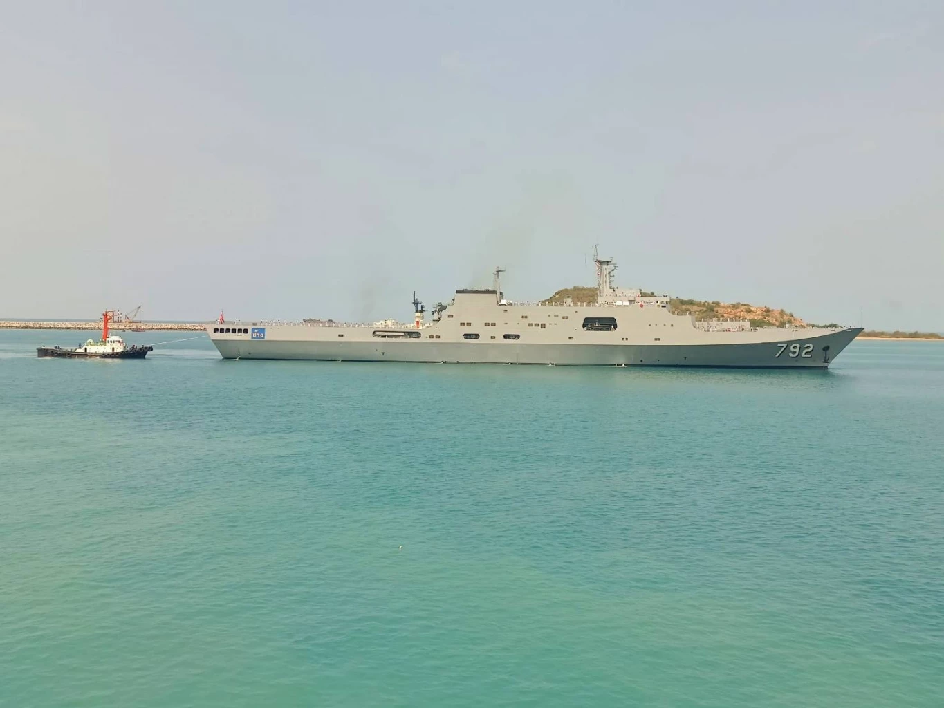 "ผบ.ทร." ต้อนรับ "เรือหลวงช้าง" มั่นใจขีดความสามารถ ตั้งงบฯปี 67 อีก 950 ล้าน