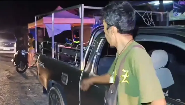 นายธนากร เกื้อเสนา หนึ่งในคนงานที่มากับคนเจ็บ