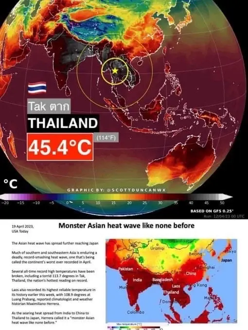 ร้อนทะลุปรอท! สื่อนอก เตือนไทย อากาศอาจร้อนสูงสุดถึง 50 องศาฯ