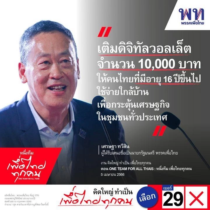 "สมชัย" จี้ถามกกต. นโยบายแจกเงิน 10,000 บาท เข้าข่ายผิดกม.เลือกตั้งหรือไม่