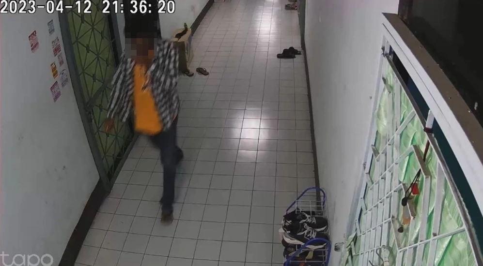 วงจรปิดจับภาพ นายนิรันดร์ ขณะก่อเหตุ