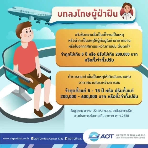 เปิด 4 คำห้ามพูดภายในสนามบินไทย พร้อมบทลงโทษ ไม่อยากติดคุก อย่านำมาล้อเล่น