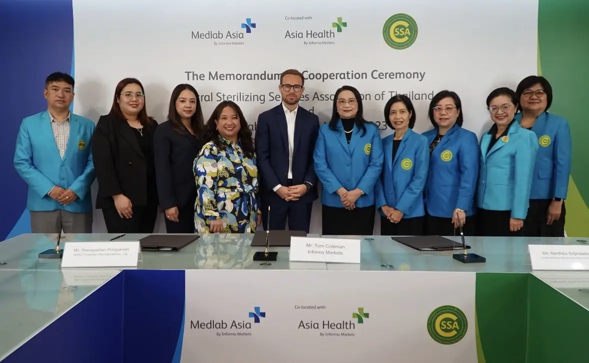 Medlab Asia & Asia Health ลงนามความร่วมมือกับสมาคมศูนย์กลางงานปราศจากเชื้อแห่งประเทศไทย  ยกระดับไทยสู่ศูนย์กลางทางการแพทย์