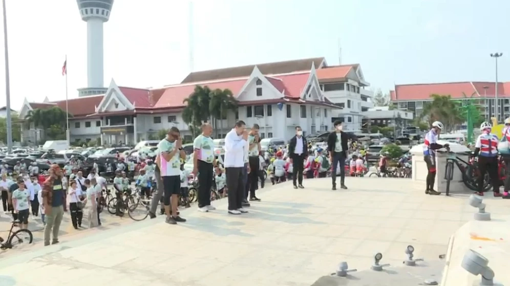 นักปั่นกว่า 2 พันคน เข้าร่วมงาน "สมุทรปราการปั่นจักรยานรำลึก 130 ปี ร.ศ.112"