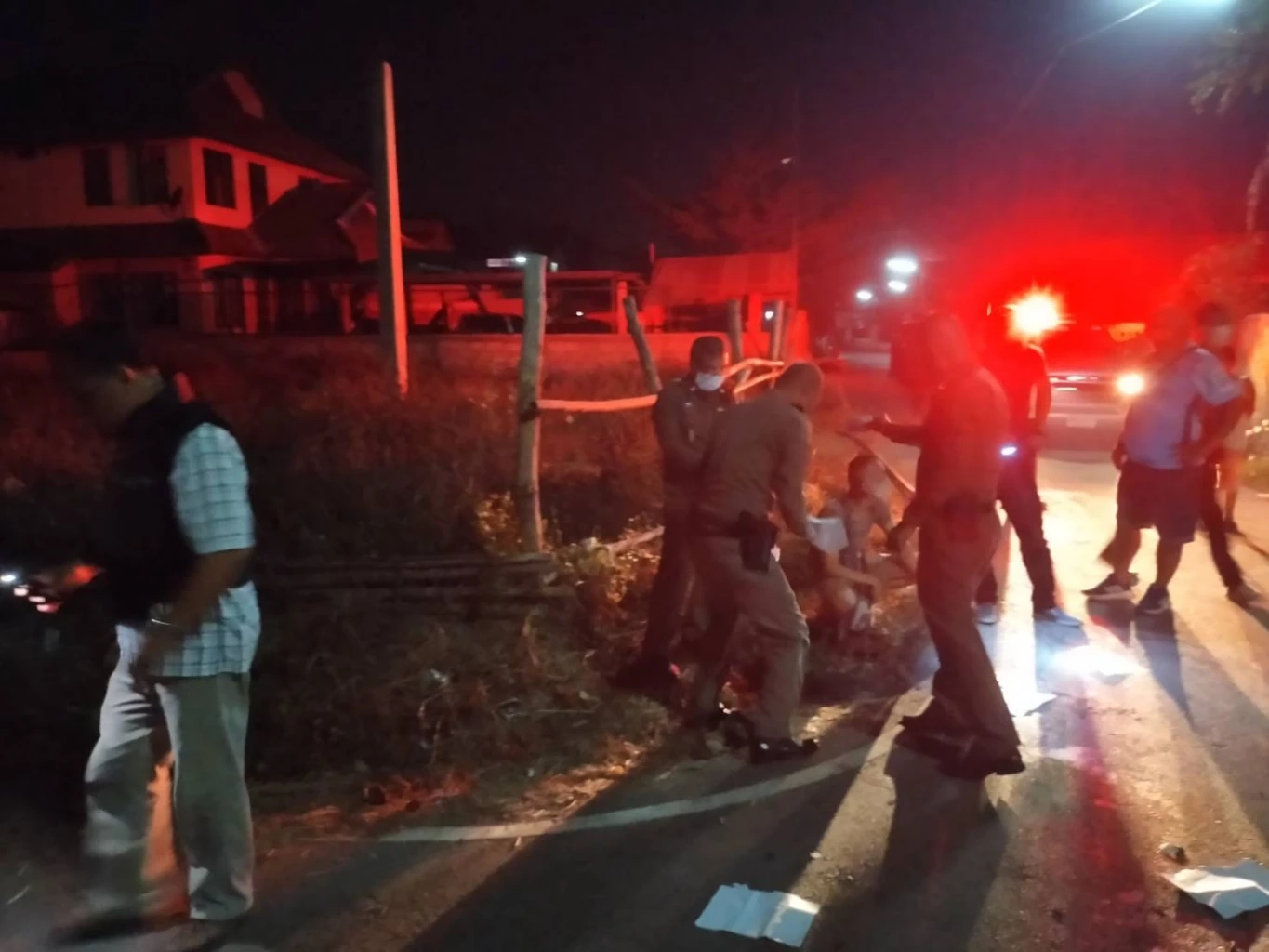 บริเวณจุดที่เกิดเหตุ