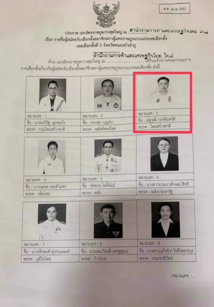 ผิดซ้ำซาก ผู้สมัครทสท. โวย กกต. ชื่อพรรคผิดจาก ไทยสร้างไทย เป็น ไทยสร้างชาติ